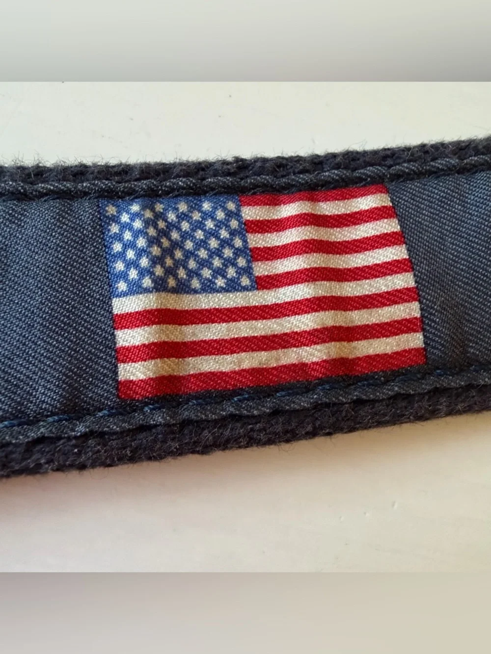 Vineyard Vines AMERICAN FLAG USA Canvas Brown Leather Belt Size 28 Boys